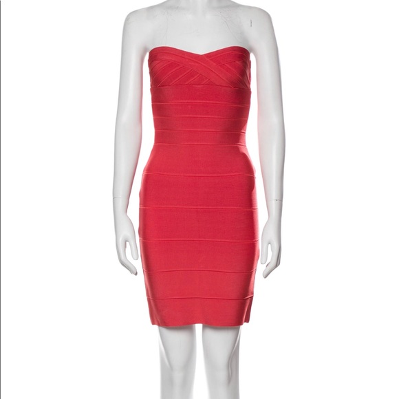 Herve Leger Strapless Bandage Dress - Picture 2 of 4